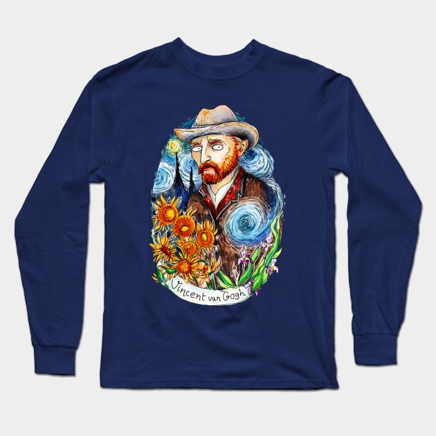 Van Gogh Long Sleeve T-Shirt by kattymur